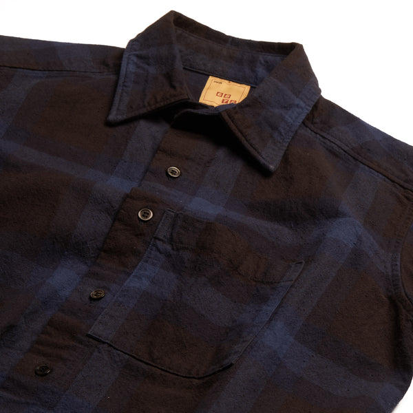 Ozu Heavy weight check shirt Blue