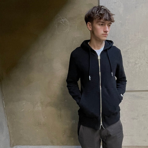 Miike Hood Sweatshirt Black Athletic fit