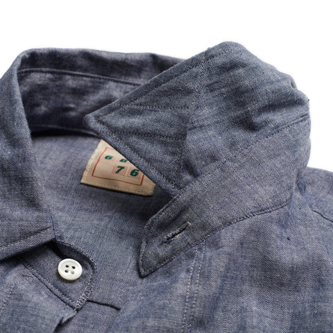 Ozu Chambray Shirt Blue : Pre-Order