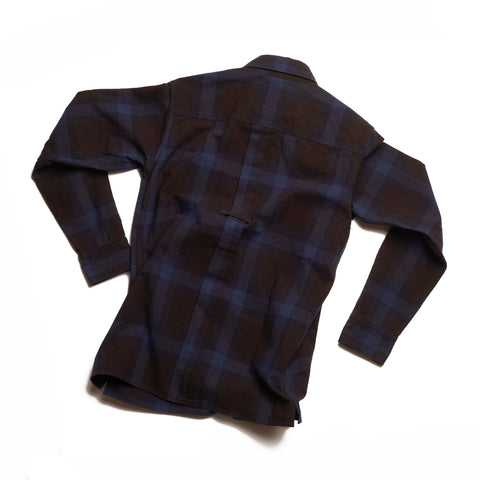 Ozu Heavy weight check shirt Blue