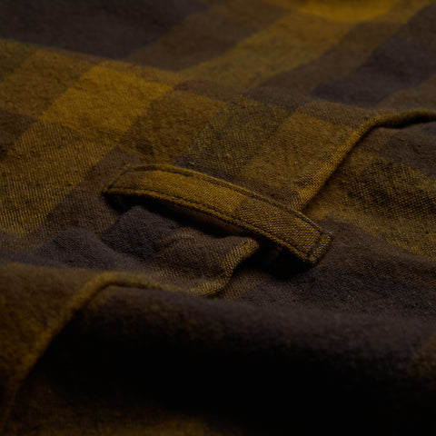 Ozu Heavy weight check shirt Khaki